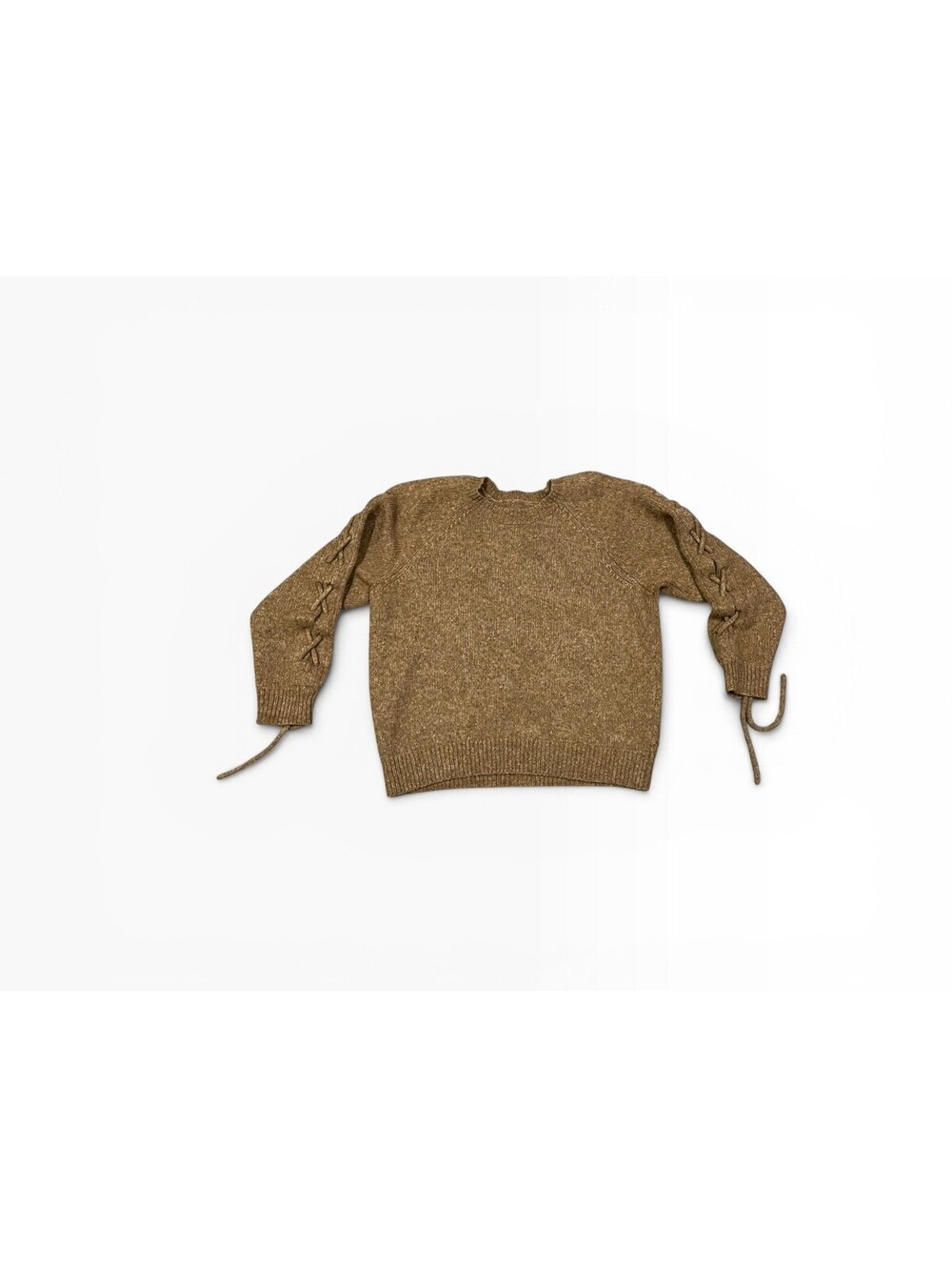 IRO Paris Mystic Camel Alpaca Blend Lace Up Sleeve Knit Sweater Medium M  $495